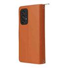 For Samsung Galaxy A53 5G Nine-card Slots Zipper Wallet Bag Leather Phone Case(Brown) - 3