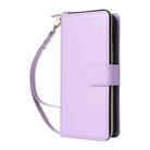 For Samsung Galaxy A54 Nine-card Slots Zipper Wallet Bag Leather Phone Case(Purple) - 2