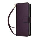 For Samsung Galaxy A55 Nine-card Slots Zipper Wallet Bag Leather Phone Case(Dark Purple) - 2