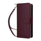 For Samsung Galaxy A26 Nine-card Slots Zipper Wallet Bag Leather Phone Case(Wine Red) - 2