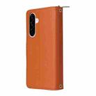 For Samsung Galaxy A56 Nine-card Slots Zipper Wallet Bag Leather Phone Case(Brown) - 3