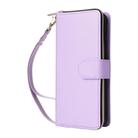 For Samsung Galaxy A36 5G Nine-card Slots Zipper Wallet Bag Leather Phone Case(Purple) - 2