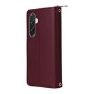 For Samsung Galaxy A36 5G Nine-card Slots Zipper Wallet Bag Leather Phone Case(Wine Red) - 3