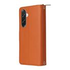 For Samsung Galaxy A36 5G Nine-card Slots Zipper Wallet Bag Leather Phone Case(Brown) - 3
