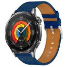 For Huawei Watch GT 5 / GT 5 Pro 46mm Square 22mm Leather Watch Band(Blue) - 1