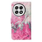 For OnePlus 13 Colored Drawing Marble Pattern Leather Phone Case(Pink Seawater) - 3