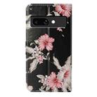 For Google Pixel 9a Colored Drawing Marble Pattern Leather Phone Case(Azalea) - 3