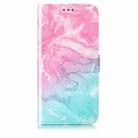 For Google Pixel 9a Colored Drawing Marble Pattern Leather Phone Case(Pink Green Marble) - 2