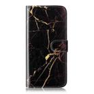 For Honor X7C 4G / 200 Smart Colored Drawing Marble Pattern Leather Phone Case(Black Gold Marble) - 2