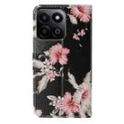 For Honor X7C 4G / 200 Smart Colored Drawing Marble Pattern Leather Phone Case(Azalea) - 3