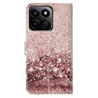 For Honor X7C 4G / 200 Smart Colored Drawing Marble Pattern Leather Phone Case(Rose Gold) - 3