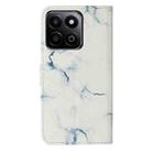 For Honor X7C 4G / 200 Smart Colored Drawing Marble Pattern Leather Phone Case(White Marble) - 3