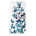 For Motorola Moto G35 Colored Drawing Marble Pattern Leather Phone Case(Little Blue Butterflies) - 2