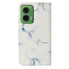 For Motorola Moto G35 Colored Drawing Marble Pattern Leather Phone Case(White Marble) - 3