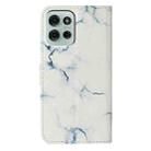 For Motorola Moto G75 Colored Drawing Marble Pattern Leather Phone Case(White Marble) - 3