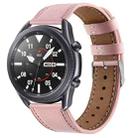 For Galaxy Watch 3 45mm Leather Watch Band(Pink) - 1