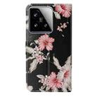 For Xiaomi 15 Colored Drawing Marble Pattern Leather Phone Case(Azalea) - 3
