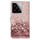 For Xiaomi 15 Colored Drawing Marble Pattern Leather Phone Case(Rose Gold) - 3
