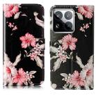 For Xiaomi 15 Pro Colored Drawing Marble Pattern Leather Phone Case(Azalea) - 1