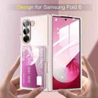 For Samsung Galaxy Z Fold6 5G Skin Feel Transparent Card Bag Phone Case(Transparent) - 2