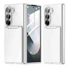 For Samsung Galaxy Z Fold6 5G Folding Card Bag Stand Phone Case(White) - 1