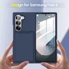 For Samsung Galaxy Z Fold6 5G Folding Card Bag Stand Phone Case(White) - 2