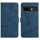 For Google Pixel 9a Skin-feel Stitching Leather Phone Case(Blue) - 1