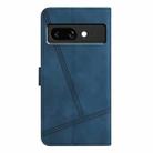 For Google Pixel 9a Skin-feel Stitching Leather Phone Case(Blue) - 3