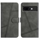 For Google Pixel 9a Skin-feel Stitching Leather Phone Case(Grey) - 1