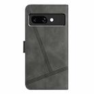 For Google Pixel 9a Skin-feel Stitching Leather Phone Case(Grey) - 3