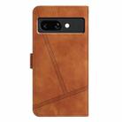 For Google Pixel 9a Skin-feel Stitching Leather Phone Case(Brown) - 3