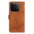 For Honor X7C 4G / 200 Smart Skin-feel Stitching Leather Phone Case(Brown) - 3