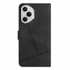 For Honor 400 Pro Global Skin-feel Stitching Leather Phone Case(Black) - 3