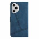 For Honor 400 Pro Global Skin-feel Stitching Leather Phone Case(Blue) - 3