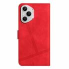 For Honor 400 Pro Global Skin-feel Stitching Leather Phone Case(Red) - 3