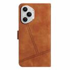 For Honor 400 Pro Global Skin-feel Stitching Leather Phone Case(Brown) - 3