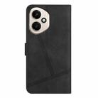 For Honor 400 Global Skin-feel Stitching Leather Phone Case(Black) - 3