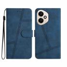 For Honor 400 Global Skin-feel Stitching Leather Phone Case(Blue) - 1