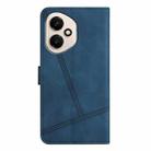 For Honor 400 Global Skin-feel Stitching Leather Phone Case(Blue) - 3