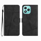 For Honor 400 Lite Skin-feel Stitching Leather Phone Case(Black) - 1