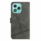 For Honor 400 Lite Skin-feel Stitching Leather Phone Case(Grey) - 3