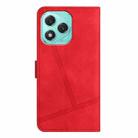 For Honor 400 Lite Skin-feel Stitching Leather Phone Case(Red) - 3