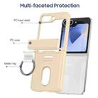 For Samsung Galaxy Z Flip6 5G Folding Central Axis Card Bag Phone Case with Ring(Matte) - 2