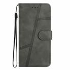 For Motorola Moto G35 Skin-feel Stitching Leather Phone Case(Grey) - 2