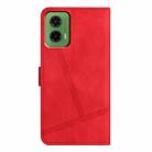 For Motorola Moto G35 Skin-feel Stitching Leather Phone Case(Red) - 3