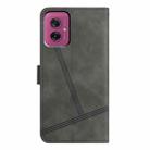 For Motorola Moto G55 Skin-feel Stitching Leather Phone Case(Grey) - 3