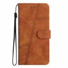 For Motorola Moto G55 Skin-feel Stitching Leather Phone Case(Brown) - 2