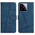 For Xiaomi 15 Skin-feel Stitching Leather Phone Case(Blue) - 1