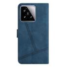 For Xiaomi 15 Skin-feel Stitching Leather Phone Case(Blue) - 3
