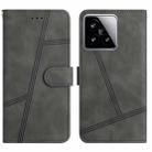 For Xiaomi 15 Skin-feel Stitching Leather Phone Case(Grey) - 1